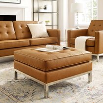 Wayfair brown deals leather ottoman